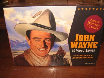 John Wayne 10 VHS Collectors Series Great Western Classics Sealed - Image 1 of 4