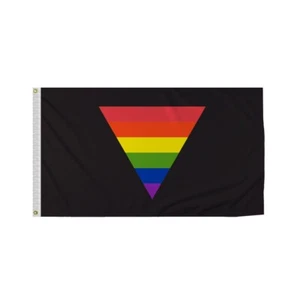 PromoPatriot's Negro Arco Iris Triángulo Orgullo Bandera-MultiTamaño-Celebra con Orgullo - Imagen 1 de 9