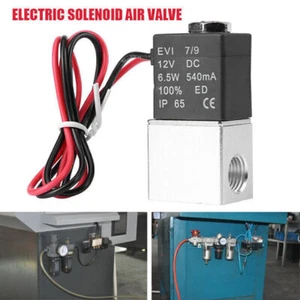 Pneumatik Ventil 2 Wege 12 Volt 1/4" Zoll 12V Wegeventil Magnetventil mit Kabel - Bild 1 von 1