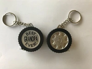 LOT of 5 New BEST GRANPA EVER Car tire 3 ft Retractable Tape Measure KEY CHAIN - Picture 1 of 6