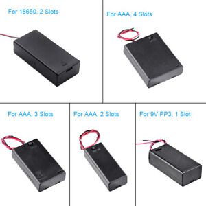2 3 4 6 8x 1.5V AA AAA 3.7V 18650 DIY Battery Holder Storage Case Box With Cover
