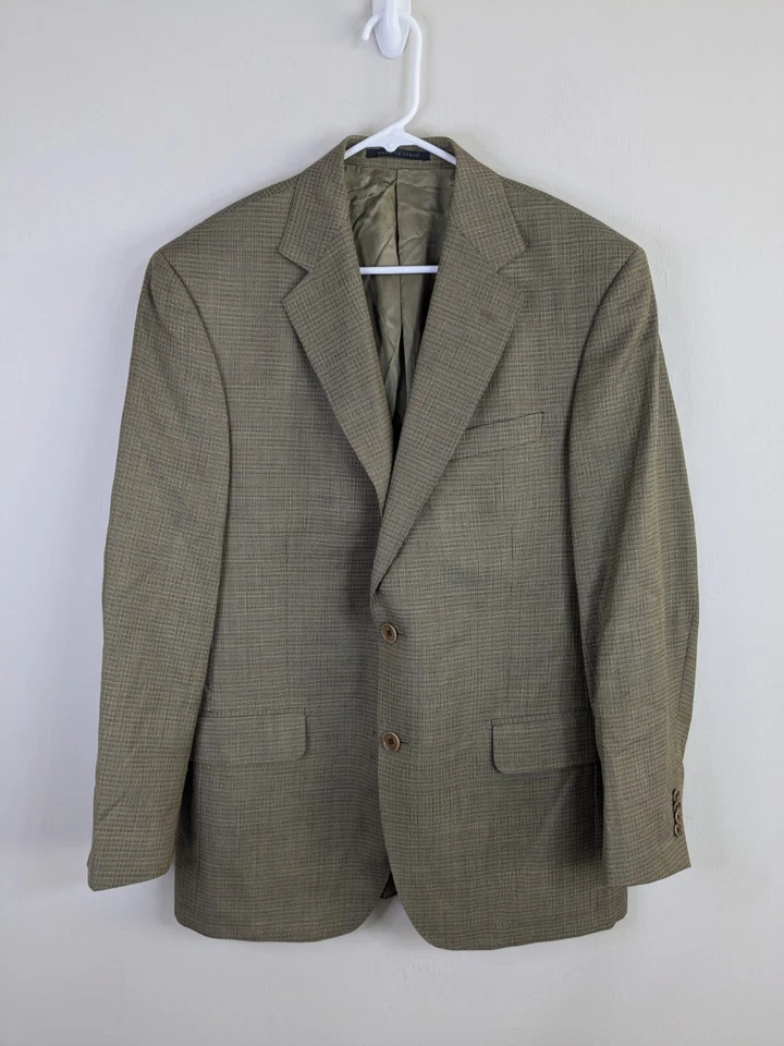 Blazer Lubiam 1911 para hombre 40R marrón lana de un solo pecho doble ventilación Foto 1 de 4