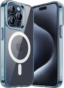 JETech Cover Magnetica per iPhone 15 Pro magsafe ricarica wireless blu - Imagen 1 de 7