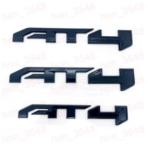 Gloss Black Door Rear AT4 Letter Emblem Badge 2020-24 Acadia 2022-24 Terrain AT4 - Picture 1 of 3