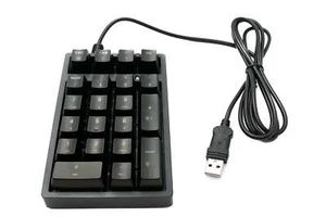 SYSTEM-S Numpad Ziffernblock 21 Tasten USB 2.0 Typ A mechanische Tastatur mit - Bild 1 von 4