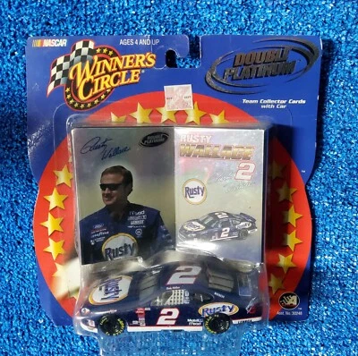 Winner's Circle Rusty Wallace Nascar DIECAST Collectible Cards Double Platinum - Image 1 of 2