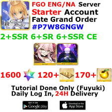 [ENG/NA][INST] FGO / Fate Grand Order Starter Account 2+SSR 120+Tix 1600+SQ