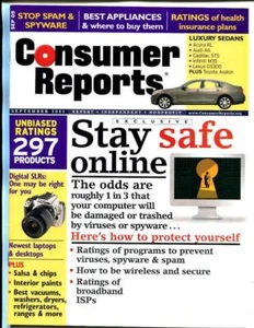 Consumer Reports Magazine September 2005 - Stay Safe Online - Luxury Sedans - Picture 1 of 3