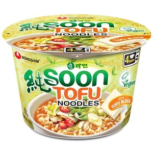 Nongshim Soon Veggie Ramyun Vegan Big Bowl, 3,56 Unzen (6er Pack), mild würzig - Bild 1 von 3