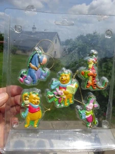 5 WINNIE THE POOH HMK Disney PVC Christmas Ornaments Piglet Eeyore Tigger - Picture 1 of 5