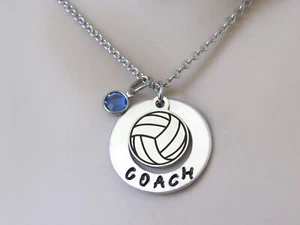 Volleyball Coach Necklace, Gift for Coach, Volleyball Coach, Jewelry for Coach - Picture 1 of 4