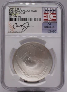 2014-P Baseball HOF First Releases NGC MS70 (084PID) - Picture 1 of 4