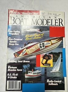 American Boat Modeler Magazine Fall 1987 Apache, Deep V Strut Braces Propellers - Imagen 1 de 13