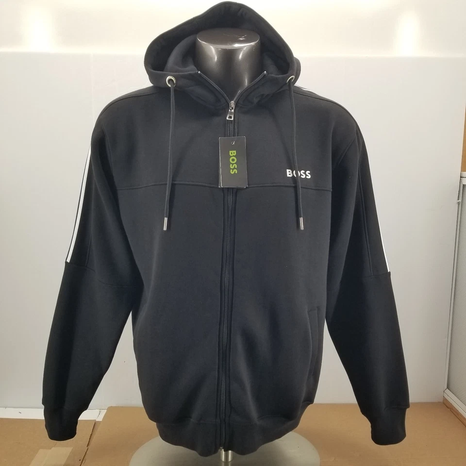 Hugo Boss - Sudadera con Capucha/Sudadera con Capucha Negra Pesada Saggy para Hombres - Talla XL Foto 1 de 4