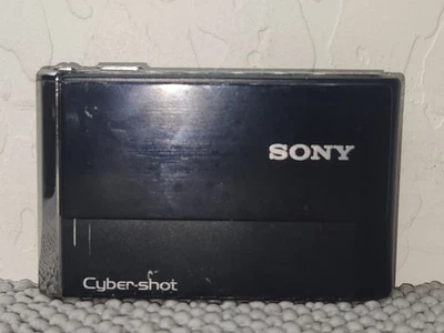 Sony Cyber-Shot DSC-T70 8.1MP Compact Digital Camera Black (WORKS/READ) - Image 1 of 4