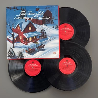 TIME LIFE: Treasury of Christmas 3LP Vinyl 1986 Box Set VG/VG Foto 1 de 4