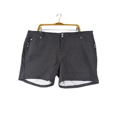 Pantalones Cortos Sabrina Lauren Para Mujer 24W Negros Lunares Ultra Solf Elastizados Ajuste Perfecto Foto 1 de 4