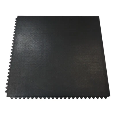 Piso de borracha antifadiga Rubber-Cal "Revolution" - 12mm x 36" x 36" - Imagem 1 de 4