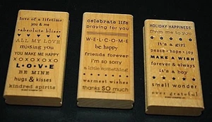 New Stampin Up Lot So Many Sayings Wood Stamps Love Bliss Welcome -D -9 - Picture 1 of 8