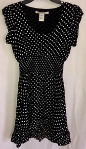 American Rag Cie Polka Dot Slimming Elastic Waist Dress Juniors Size S EUC - Picture 1 of 5