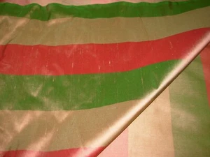 8 YDS 100% AMERICAN SILK STRIPES POORI DRAPERY UPHOLSTERY FABRIC FOR LESS - Picture 1 of 3