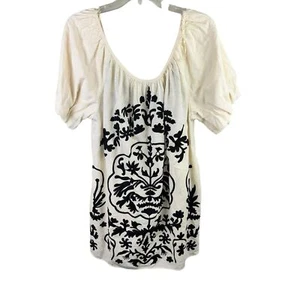 Free People Ivory Fiona Mini Dress Size L New w/o Tags Puff Sleeve Pockets - Picture 1 of 6