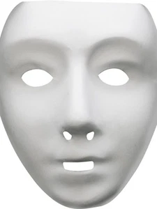 3 x Adult Fancy Dress Robot Face Mask Own Decoration Lightweight face by Smiffys - Picture 1 of 2