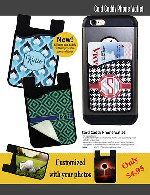 Credit Card ID Holder For Women & Men Universal Cell Phone Case Wallet Stick On - Image 1 of 3