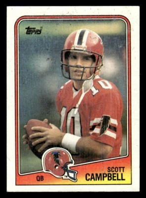 1988 Topps #384 Scott Campbell Rookie Card Atlanta Falcons - Image 1 of 2