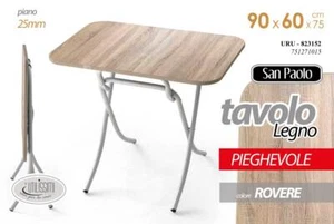 TAVOLO SAN PAOLO RETTANGOLARE IN LEGNO COLORE ROVERE 90*60*75 CM URU-823152 - Foto 1 di 1