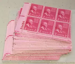 A group of 35 #806 2 Cent John Adams blocks of 6 with # Mint NH OG - Picture 1 of 1