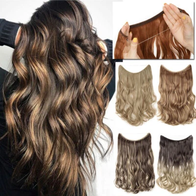 Секретные Невидимые Как Человеческие Волосы Удлинители Скрытая Проволока Обертка Лента Кудрявый Омбре - Изображение 1 из 4
