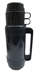 Retro Thermos Flask Model 3210 Blue With 2 Cups 1.0 Litre BX2 - Picture 1 of 7