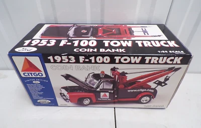 Gearbox 1953 F-100 Tow Truck  1/24 Die-cast Model CITGO Coin Bank - Image 1 of 4