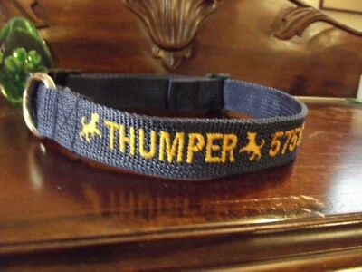 Personalized Dog Collar with Your Dogs Name Phone number and Dog Design Custom  - Image 1 of 4