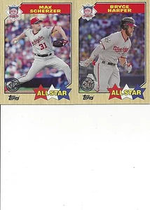 2017 Topps 2. 1987 30th Anniversary Max Scherzer AS Washington Nationals 87-115 - Picture 1 of 1