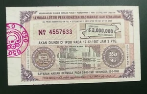 1987 Lottery drawn in Ipoh - Picture 1 of 2