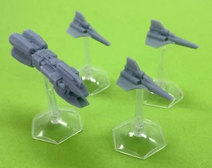 Light Jump Carrier & 3x Colonial Space Fighters Wargame Miniatures - Bild 1 von 4