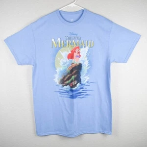 Disney Princess Adult Unisex M L Ariel The Little Mermaid Light Blue Tshirt - Picture 1 of 5