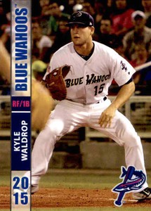2015 Pensacola Blue Wahoos Grandstand 30 Kyle Waldrop Fort Myers Florida FL Card