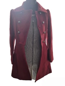 2Me Korean Brand - Jacket Womens Size 85-160 Cotton Blend Red Mid Length - Picture 1 of 9