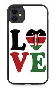 Funda de teléfono de goma Love Kenya África keniana logotipo africano novedad estilo aspecto DK84 - Imagen 1 de 2
