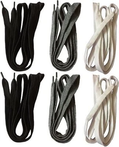 3 Pair 14 mm X 55 Inch Hoodie Drawstrings Cords Cotton Natural Flat Cord Stri... - Picture 1 of 9