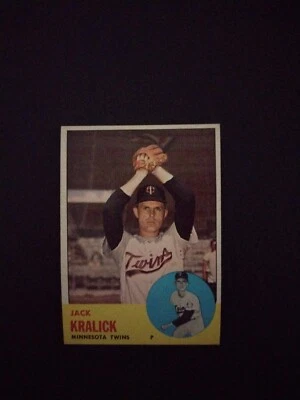 1963 Topps  #448 Jack Kralick Minnesota Twins no creases EX/EXMT - Image 1 of 2
