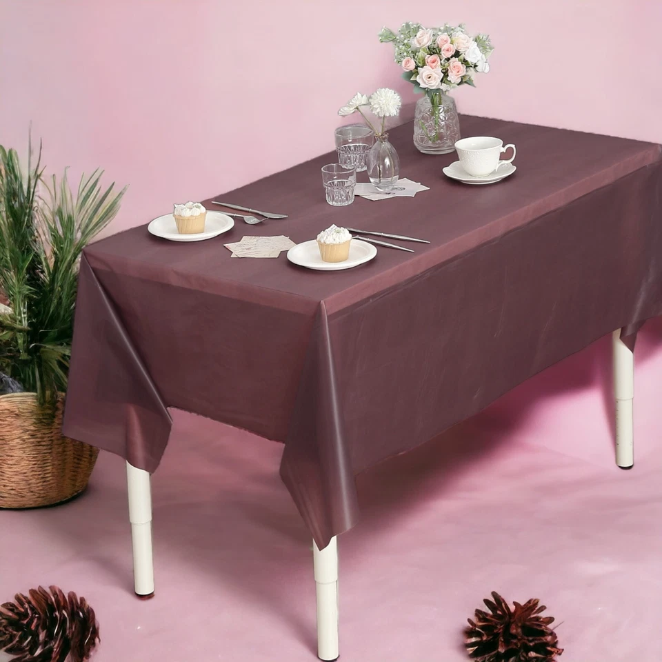 54" x 100/300 Feet Plastic Banquet Party Table Cover Roll Disposable Tablecloths - Image 1 of 1