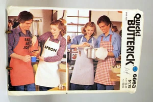 Grembiule modello adulto unisex taglia unica Butterick 6663 - Foto 1 di 2