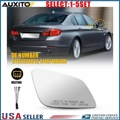 R 乘客侧加热透明镜面玻璃适合宝马 535i GT XDRIVE 550i GT 1-5X — 第 1/2 张图片