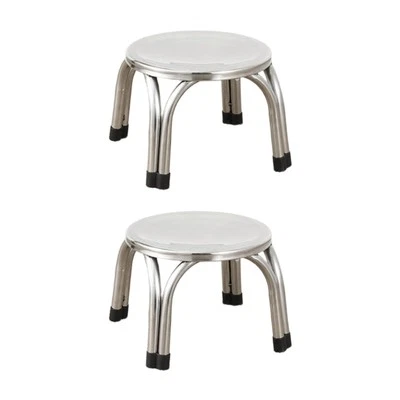 2Pcs Small Low Stools Foot Rest Footstools Ottomans for Kitchen Balcony - image 1 of 4