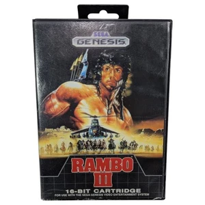 Rambo III 3 Case SEGA Genesis Authentic BOX ONLY - Picture 1 of 4