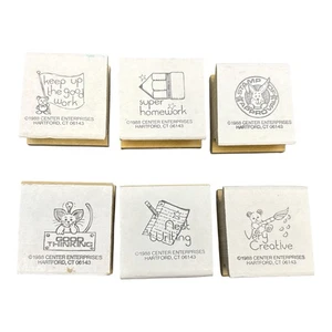 School Teacher 1988 Educational Rubber Lot 6 Stamps CM Center Enterprises Sealed - Picture 1 of 12